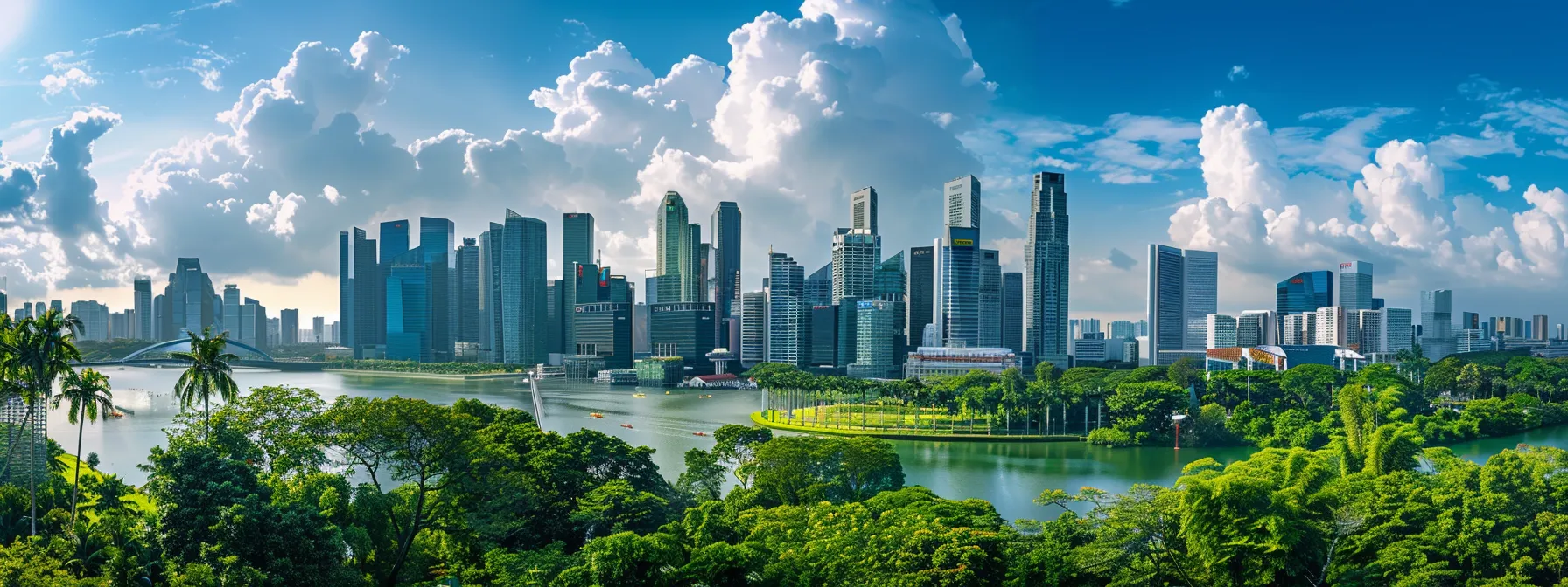 a futuristic city skyline featuring advanced water treatment and recycling facilities, surrounded by lush green infrastructure, exemplifying innovative solutions for modernizing urban water systems.