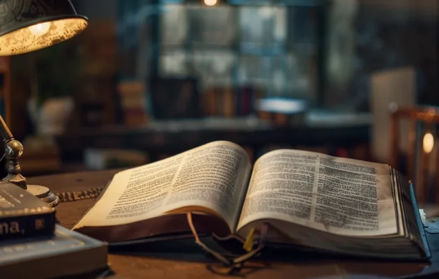 a vintage dictionary open to the page defining "sigma," surrounded by dusty old books in a dimly lit study.