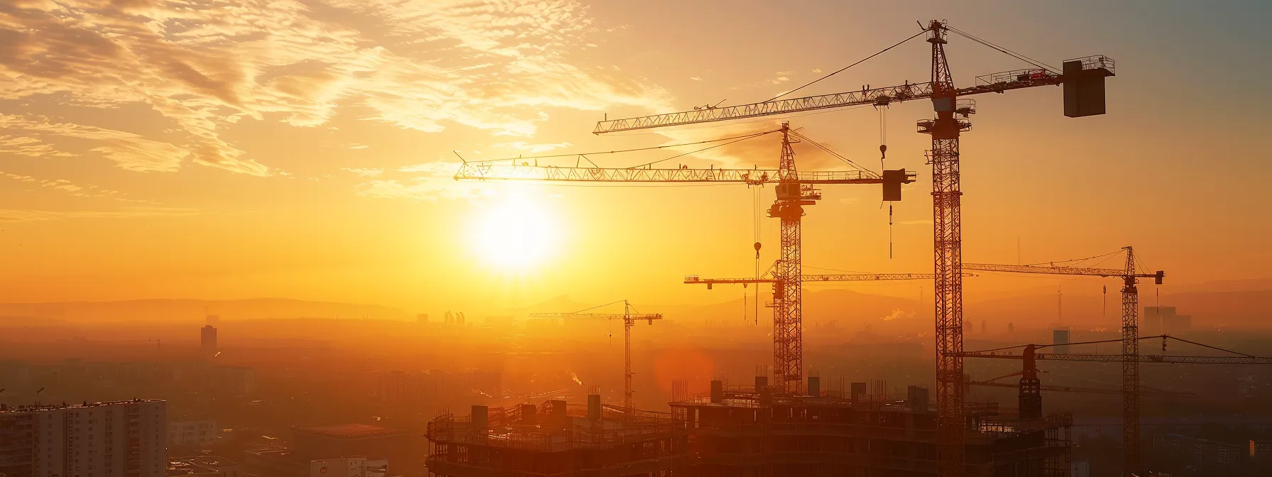 a bustling construction site with cranes towering over energy, health, and electric vehicle development projects, symbolizing the crucial role of infrastructure investment in post-pandemic recovery.