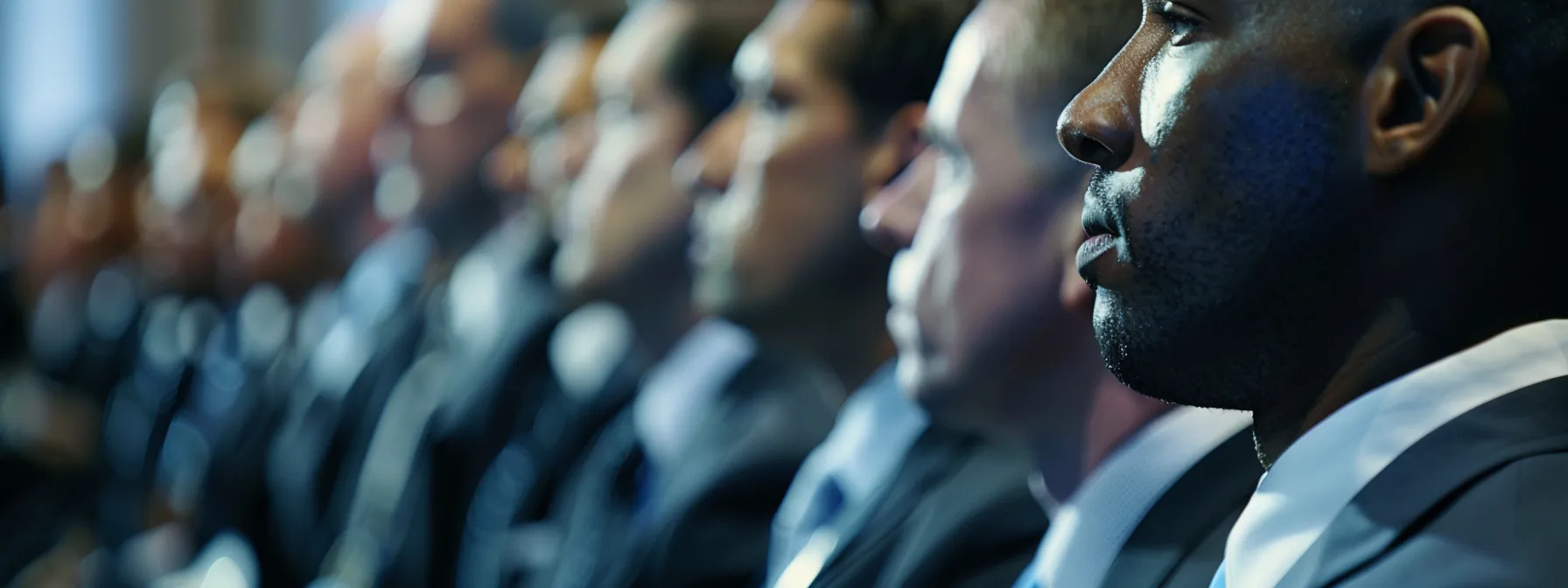 a group of employees attentively listening to a security expert during a Defensive Foreign Travel Briefings.