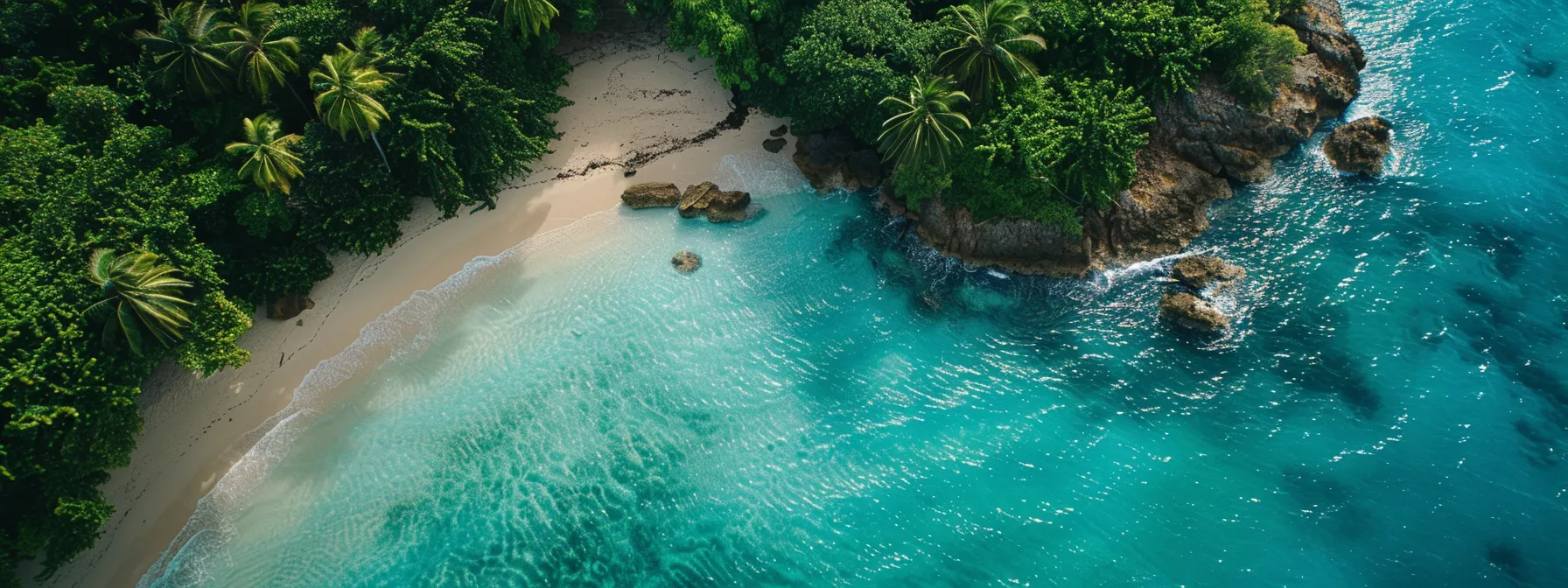 a serene beach in jamaica with crystal-clear turquoise waters and palm trees, ensuring a safe and relaxing vacation spot for tourists in 2024.