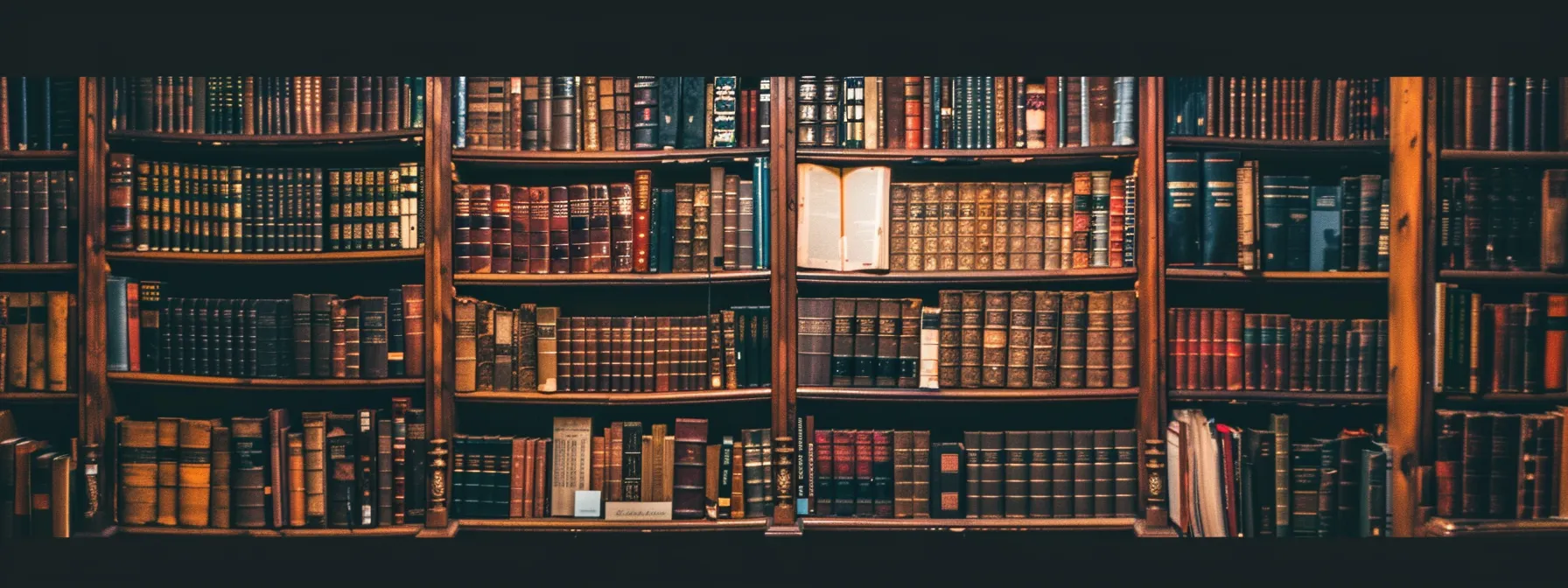 a grand historical library with shelves stacked high with ancient tomes, illuminated by the soft glow of centuries-old manuscripts.