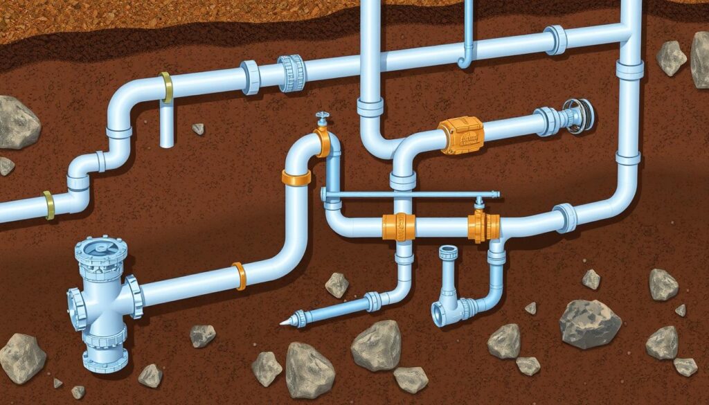 Water Pipes and Valves in Water Supply System Design