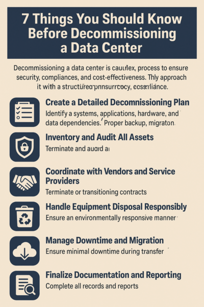 what to know when taking apart a data center