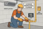 Safe gas line installation