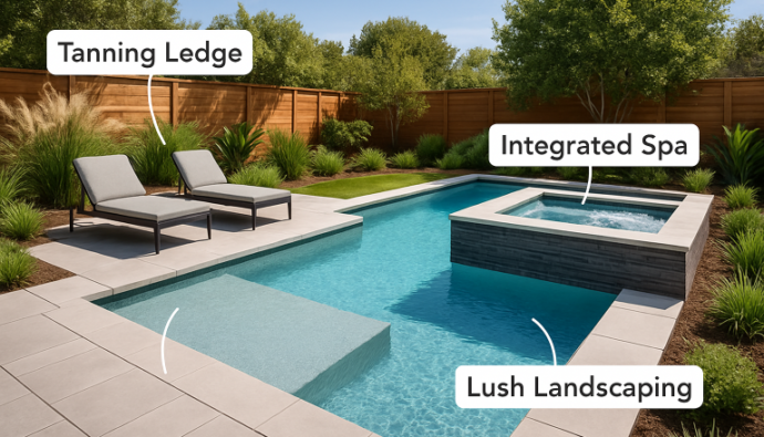 modern backyard pool design