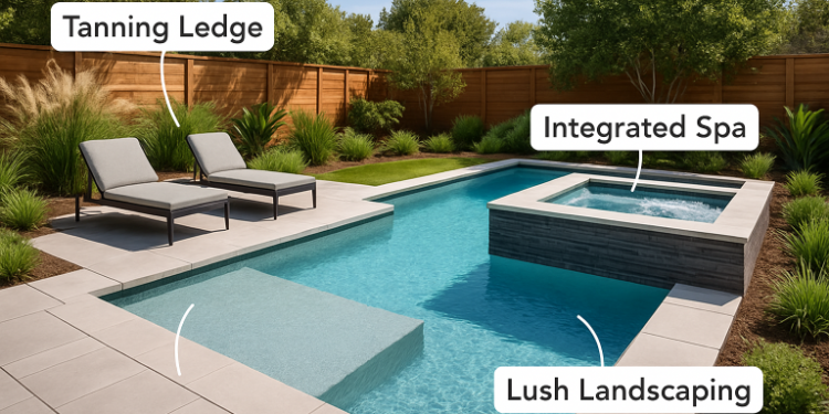 modern backyard pool design