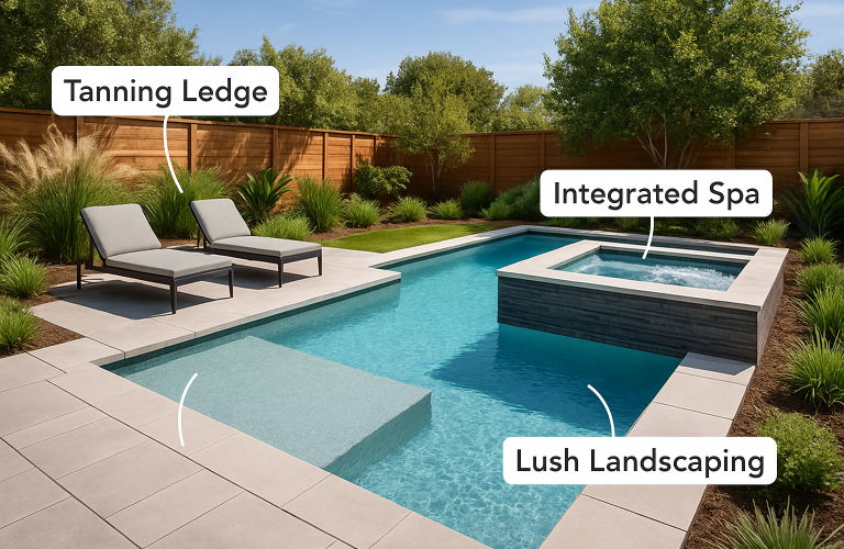 modern backyard pool design