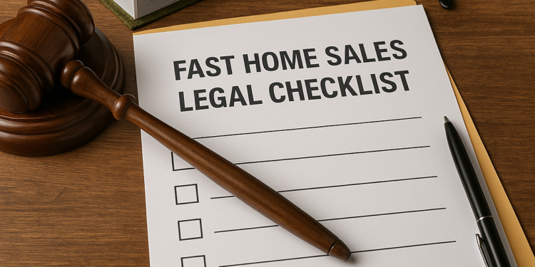 fast home sales legal checklist