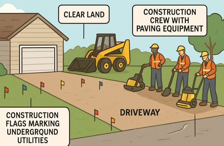 asphalt paving preparation