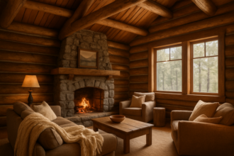 log home interior design