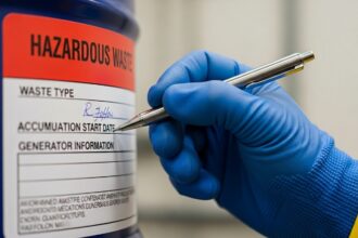 hazardous waste label