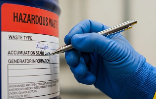 hazardous waste label