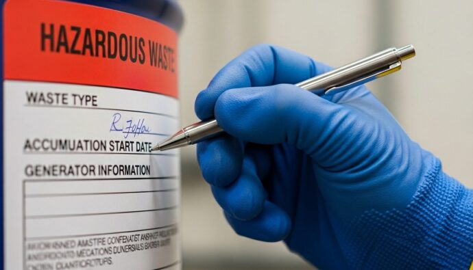 hazardous waste label