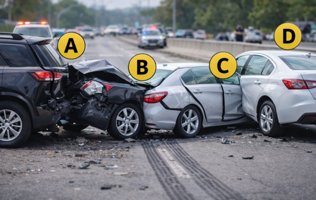 chain-reaction car accident