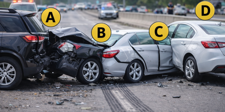 chain-reaction car accident