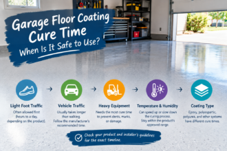 garage floor coating cure time