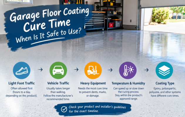garage floor coating cure time