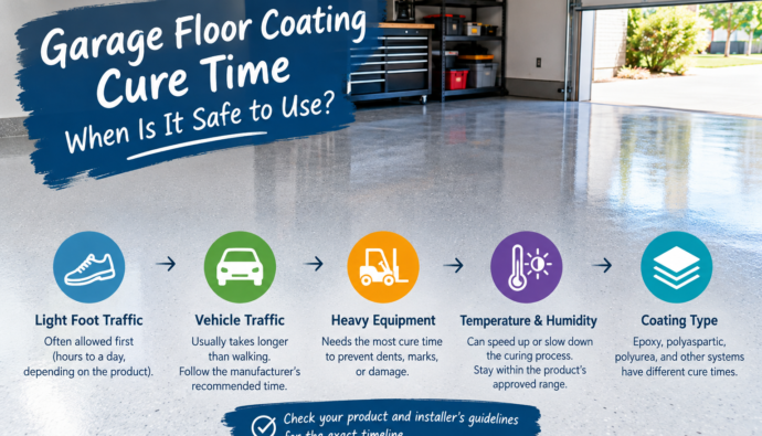 garage floor coating cure time